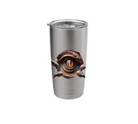 Dino Dinosaur Eye Claws Tear Peephole Torn Open Stainless Steel Insulated Tumbler