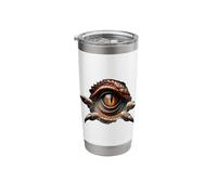 Dino Dinosaur Eye Claws Tear Peephole Torn Open Stainless Steel Insulated Tumbler