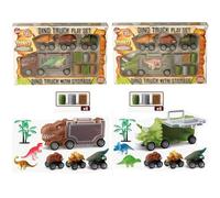 Dino Discovery Truck Play Set, 13 Pieces with Storage, Dinosaur Transport Vehicles, Ages 3+