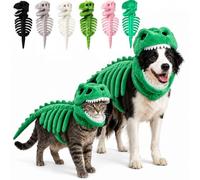 Dino Dog Costume, Cat Dinosaur Costume, Pet Dinosaur Costumes，Green：L