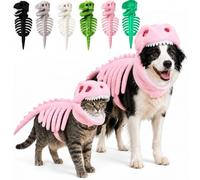 Dino Dog Costume, Cat Dinosaur Costume, Pet Dinosaur Costumes，Pink：S