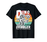Dino Dribbler English Football Funny T-rex Skeleton Dino T-Shirt