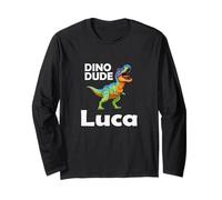Dino Dude Luca - Prehistoric T-Rex Fun for Little Boys Long Sleeve T-Shirt