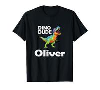 Dino Dude Oliver - Prehistoric T-Rex Fun for Little Boys T-Shirt