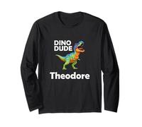 Dino Dude Theodore - Prehistoric T-Rex Fun for Little Boys Long Sleeve T-Shirt