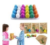 Dino Egg Valentines, Dinosaur Egg Hatching Cards, Funny Dino Valentine Exchange Cards Gift for Kids School Class Classroom Party Favors (6pc)