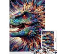 Dino Elegance Tyrannosaur Jigsaws 1000 Pieces for Teenagers Stimulate Active Brain And Mind Gentle Relaxing Fun Activity (38X52cm)