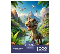 Dino Expedition Jigsaw Puzzles Puzzles for Adults Kids. 1000 Piece Animal Great Gifts Challenge Toy Educational Game Home Decoration for Adults& Kids Age 14 Years Up 70x50cm/1000pcs