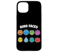 Dino Faces Cute Colorful Cartoon Dinosaurs Case for iPhone 15 Plus