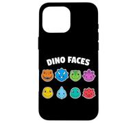 Dino Faces Cute Colorful Cartoon Dinosaurs Case for iPhone 16 Pro Max
