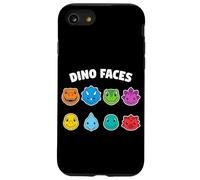 Dino Faces Cute Colorful Cartoon Dinosaurs Case for iPhone SE (2020) / 7/8