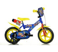 Dino Fireman Sam Blue Boys Bike with Drinks Bottle - 12" Mag Wheels Dino Bikes Blue 12 inches
