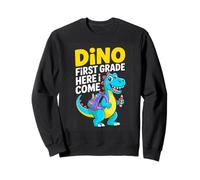 Dino First Grade Here I Come Back To School Dinosaur Sweatshirt