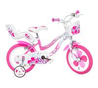 Dino Flappy 14" Kids Bike - White/Pink