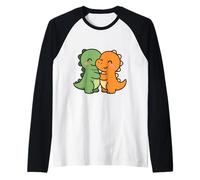 Dino Friends Forever. Cute Kawaii Dinosaur Design. Raglan Baseball Tee