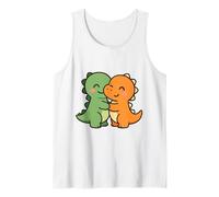 Dino Friends Forever. Cute Kawaii Dinosaur Design. Tank Top