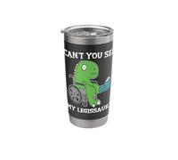 Dino Funny Get Well Broken Leg Gift Dinosaur with a Cast Stainless Steel Insulated Tumbler