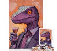 Dino Gentleman Jigsaw Puzzles 1000 Pieces for Teenagers Relaxing Quiet Leisure Fun Relaxing Soothing Indoor Play (38X26cm)