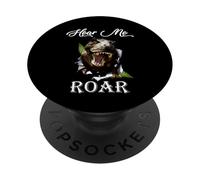 Dino Hear Me Roar Funny Dinosaur Lovers Gift PopSockets Adhesive PopGrip