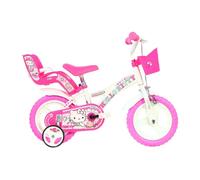 Dino Hello Kitty Kids Bike 12in Wheel Cycling Bicycle Single Speed White Pink