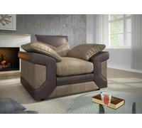 Dino Jumbo Cord Brown & Beige Armchair