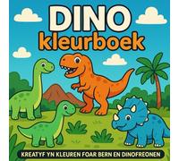 Dino kleurboek: Kreatyf kleurjen foar bern en dino-leafhawwers