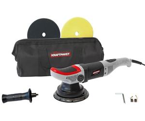 Dino KRAFTPAKET Eccentric Polishing Machine, 710W with Forced Rotation, 125mm Polishing Sponge & Pad, Grey
