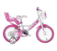 Dino Kids Bike Little Heart Girls Bicycle Cycling 16" Kids Bike - White/Pink