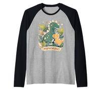 Dino Mama Saurus Shirt Funny Mother's Day Women Raglan Baseball Tee