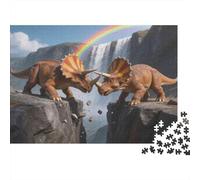 Dino Might 1000 Piece Jigsaw Puzzle Premium Paper Best Jigsaw Puzzles Dinosaur Adult Puzzles Home Decor Family Puzzle Halloween 38x26cm/1000pcs