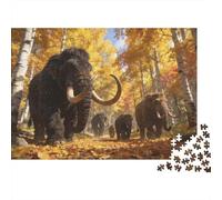 Dino Might 1000 Piece Jigsaw Puzzle Premium Paper Best Jigsaw Puzzles Mammoth Adult Puzzles Home Decor Relaxation Puzzle Gift for Puzzle Lover 52x38cm/1000pcs