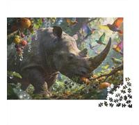 Dino Might 1000 Piece Jigsaw Puzzle Premium Paper Best Jigsaw Puzzles Paraceratherium Adult Puzzles Home Decor Family Bonding Activity Halloween 52x38cm/1000pcs