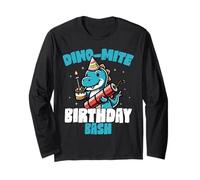 Dino-Mite Birthday Bash Cute Party Dinosaur Long Sleeve T-Shirt