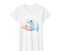 Dino-Mite Chef Cooking Dinosaur T-Rex Value Graphic T-Shirt, Women, White, M