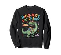 Dino-Mite Day with Smiling Dinosaur Kids Back to School Sweatshirt