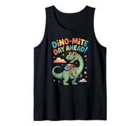 Dino-Mite Day with Smiling Dinosaur Kids Back to School Tank Top