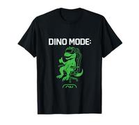 Dino Mode ON T-Rex VR Gaming Neon Dinosaur Design T-Shirt