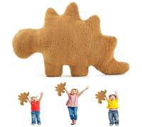 Dino Nugget Cuddly Toy, Chicken Nuggets Cushion Plush Toy, Dinosaur Plush Toy, Relaxo Gift for Children (Stegosaurus)