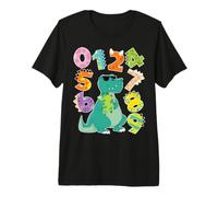 Dino Numbers Math Day Back to School Kids Number Costume Premium T-Shirt
