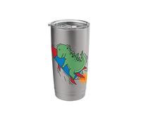 Dino on a Rocket Dinosaur Reptile Stainless Steel Insulated Tumbler