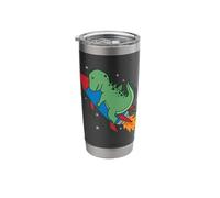 Dino on a Rocket Dinosaur Reptile Stainless Steel Insulated Tumbler