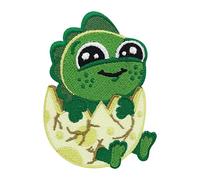 Dino on The Egg Iron-on Patch | Dinosaurs Iron on Patches, Cubs Embroidery Patch, T-Rex ironable Patch, Triceratops Badges Finally Home