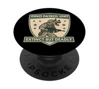 Dino Patrol Unit Extinct But Deadly Warrior Art Triceratops PopSockets Adhesive PopGrip