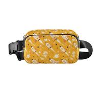 Dino Pattern Large Capacity Waist Bag Fanny Pack with Adjustable Strap for Travel Gym Work, Cartoon Space Pattern Rockets, One Size
