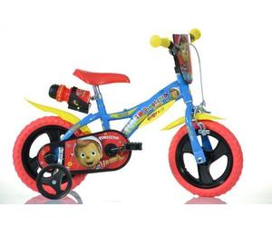 Dino Pinocchio Kids Bike 12" Wheel Cycling Bicycle Single Speed Blue Yellow Red