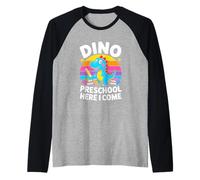 Dino Preschool Here I Come Cute Back to School Raglan Baseball Tee