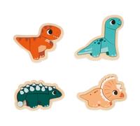 Janod - 4 FSC Wood Dinosaur Progressive Puzzles - 2 to 5 Pieces - Children’s Toys - Educational Games - Early-Years Toys - 18 Months +, J05824