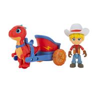 Dino Ranch Jon and Blitz chariot Vehicle - Features Pull Back 5A Dino Blitz chariot & 3A Dino Rancher Jon - Three Styles to collect - Toys for Kids Fe