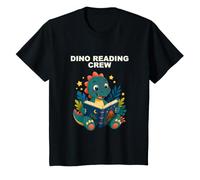 Dino Reading Crew Kids Dinosaur Reading T-Shirt