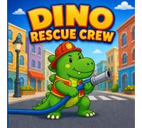 Dino Rescue Crew: Dinosaur Coloring Book for Kids Ages 4-8 Featuring 45 Heroic Missions, Emergency Vehicles and Animal Adventures